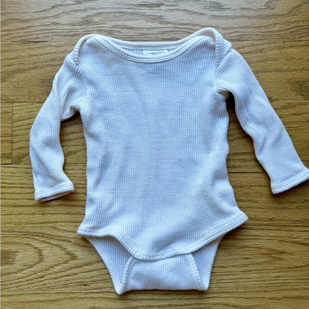 Spearmint LOVE Organic Cotton Long Sleeve Bodysuit - Snow